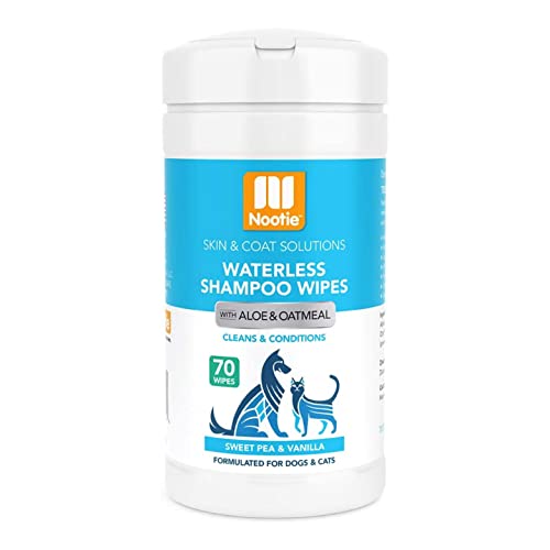 Nootie Waterless Shampoo Wipes For Dogs & Cats-Long Lasting Fragrances-Sold In Over 3000 Vet Clinics-Made In U.S.A. 70 Count