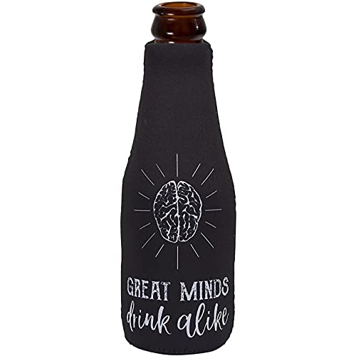 12 oz Black Neoprene Bottle Sleeves with Zipper for Beer, Soda, Beverages (12 Pack)
