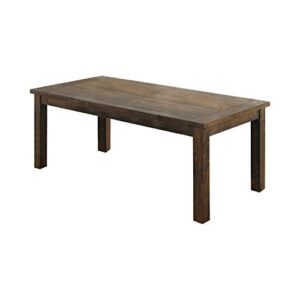 coaster dining table rustic golden brown 107041