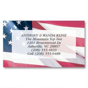 patriotic american glory custom printed business cards - set of 250-2 x 3-½ inches - matte finish - single-sided - great for graduations and personalized gifts, printed in the usa, by colorful images