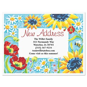 colorful images new horizons personalized new address postcards, set of 24 moving announcements, 5-¼ x 4 inches