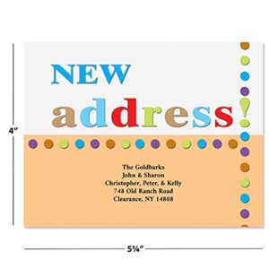 New Address Personalized Postcards, Set of 24 Moving Announcements, 5-¼ x 4 inches