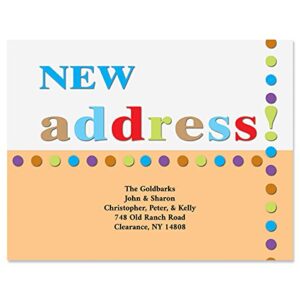 New Address Personalized Postcards, Set of 24 Moving Announcements, 5-¼ x 4 inches