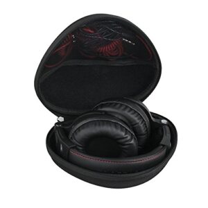 hermitshell hard eva travel case fits oneodio adapter-free closed back over-ear dj stereo monitor headphones (black)