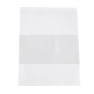 zipper bags with white block 2 mil 8" x 10" baggies for jewelry clear pack of 4000