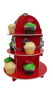 cupcake stand for children's parties, fire hydrant, fire fighter theme!