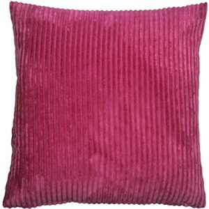 pillow dÉcor wide wale corduroy 18x18 magenta pink throw pillow