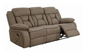 houston motion sofa with contrast stitching tan 602264