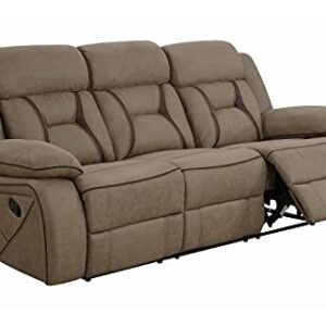 Houston Motion Sofa with Contrast Stitching Tan 602264