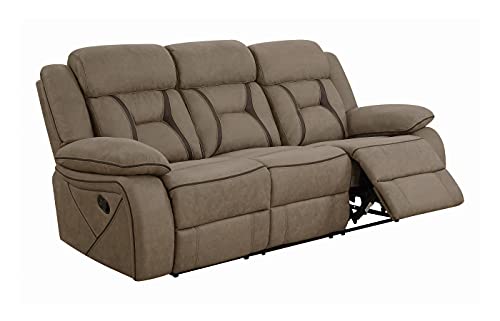 Houston Motion Sofa with Contrast Stitching Tan 602264