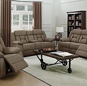 Houston Motion Sofa with Contrast Stitching Tan 602264