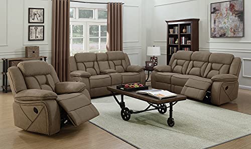 Houston Motion Sofa with Contrast Stitching Tan 602264