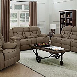 Houston Motion Sofa with Contrast Stitching Tan 602264