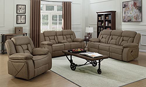 Houston Motion Sofa with Contrast Stitching Tan 602264