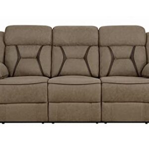 Houston Motion Sofa with Contrast Stitching Tan 602264