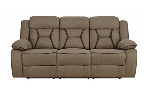 Houston Motion Sofa with Contrast Stitching Tan 602264