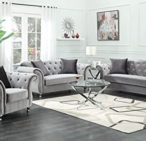 Coaster Furniture Frostine Chair Silver Velvet Chrome Chrome 551163