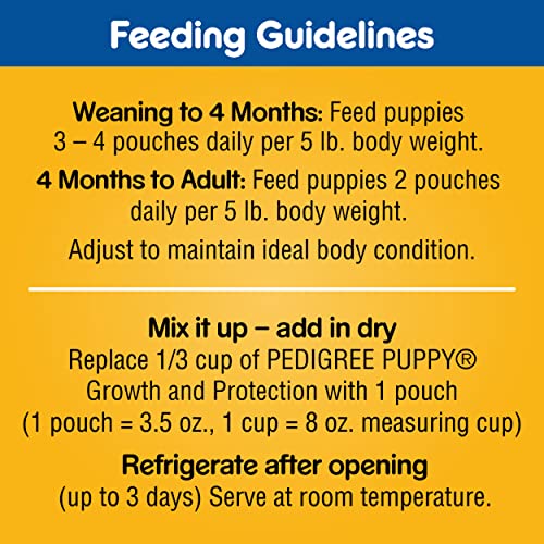 PEDIGREE PUPPY Soft Wet Dog Food 8-Count Variety Pack, 3.5 oz Pouches