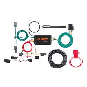 curt 56396 vehicle-side custom 4-pin trailer wiring harness, fits select honda civic , black, 1 count