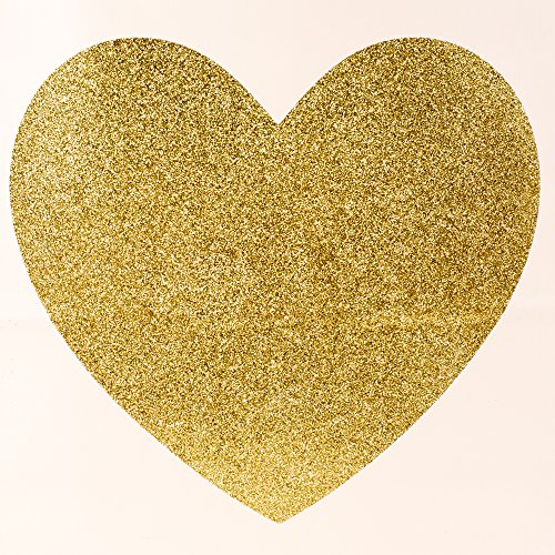 Hallmark 13" Large Gift Bag with Tissue Paper (Gold Glitter Heart) for Birthdays, Bridal Showers, Weddings, Anniversaries, Sweetest Day and More