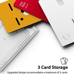Ringke Slot Card Holder (2 Pack) Designed for Smartphones, Adhesive Stick On Wallet Case Minimalist Slim Hard Premium Credit Card Cash Sleeve - Clear Mist
