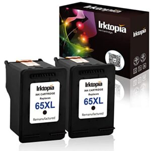 inktopia remanufactured ink cartridge replacement for hp 65 xl 65xl n9k04an for hp envy 5055 5052 5058 deskjet 3755 2655 3720 3722 3723 3730 3732 3752 3758 2652 2624 printer (2 black)