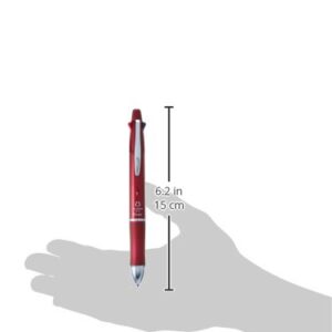 PILOT Dr. Grip 4+1, 4 Color 0.7 mm Ballpoint Multi Pen & 0.5 mm Mechanical Pencil - Bordeaux Body (BKHDF1SFN-BO)