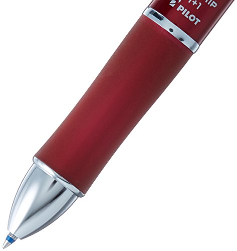 PILOT Dr. Grip 4+1, 4 Color 0.7 mm Ballpoint Multi Pen & 0.5 mm Mechanical Pencil - Bordeaux Body (BKHDF1SFN-BO)