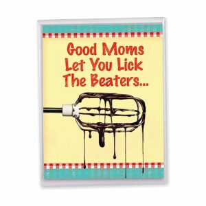 nobleworks - birthday with envelope 8.5 x 11 inch, design greeting card for relative happy birthday greetings - lick beaters birthday mother j9866bmg