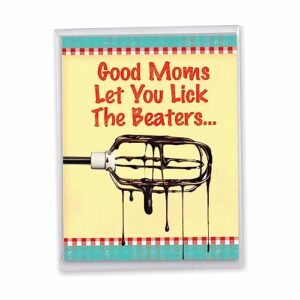 NobleWorks - Birthday with Envelope 8.5 x 11 Inch, Design Greeting Card for Relative Happy Birthday Greetings - Lick Beaters Birthday Mother J9866BMG