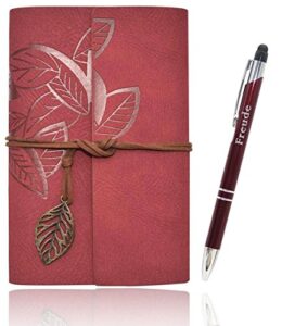 refillable notebook journals,freude a6 leather bound travel diary art drawing sketchbook journals to write in for women,best gift for teens girls and boys