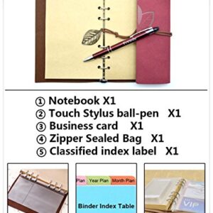 Refillable Notebook Journals,FREUDE A6 Leather Bound Travel Diary Art Drawing Sketchbook Journals to Write in for Women,Best Gift for Teens Girls and Boys