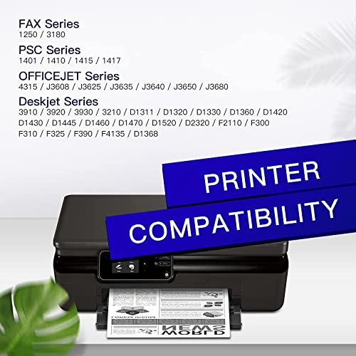 GPC Image Remanufactured Ink Cartridge Replacement for HP 21XL C9351AN to use with FAX 3180 1250 deskjet f380 D1520 D2430 F335 F1530 D1520 F300 F1455 D2430 PSC 1401 1410 1417 Printer Tray(2 Black)