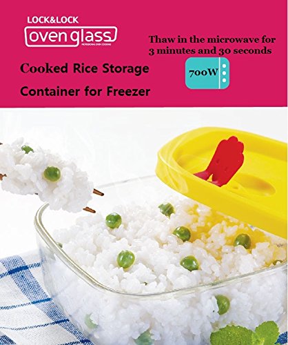 Lock&Lock Oven GLass Cooked Rice Storage Container for Freezer Set of 3