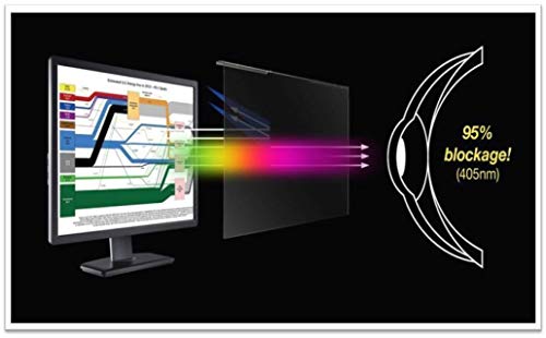 VizoBlueX 27-28 inch Anti-Blue Light Filter for Computer Monitor. Blue Light Monitor Screen Protector panel (24.8"x14.6") Fits LCD TV PC Mac Monitors