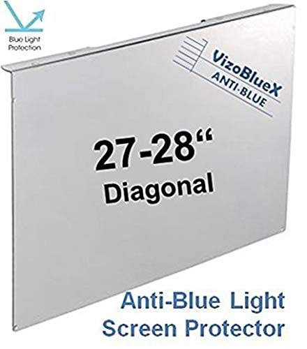 VizoBlueX 27-28 inch Anti-Blue Light Filter for Computer Monitor. Blue Light Monitor Screen Protector panel (24.8"x14.6") Fits LCD TV PC Mac Monitors