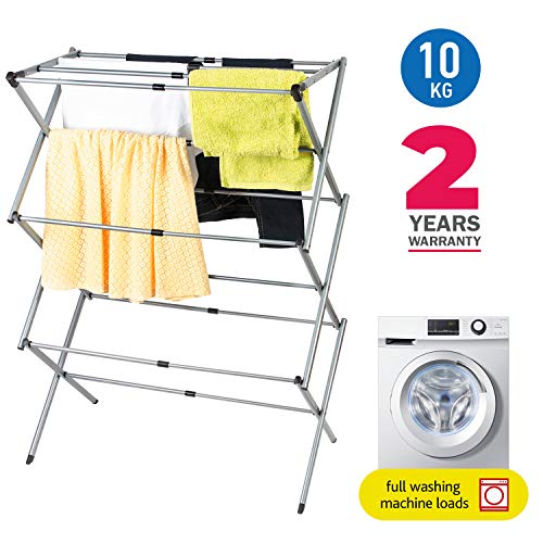 Artmoon Gobi Foldable Drying Laundry Rack, Portable Clothes Horse Made of Rustproof Steel, Extendable 17.3''- 29.5''