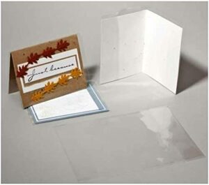 skemix 100 clear greeting card jackets for a2 card & envelope package protection