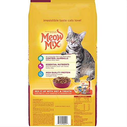 Meow Mix Hairball Control Dry Cat Food, 3.15 Pound Bag (Pack of 4)