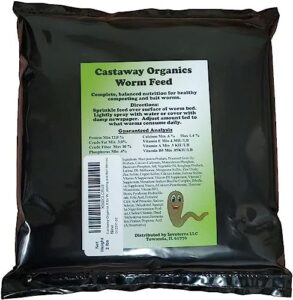 castaway organics worm food for all composting worms and bait worms (2 pounds)