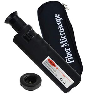 400x handheld fiber optic microscope inspection tool led light coaxial illumination 2.5mm fc sc st and 1.25mm lc adapter