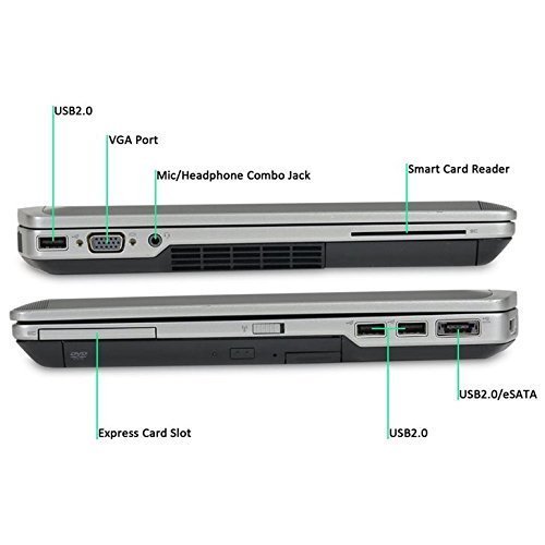 Dell Latitude E6430 14.1" Busines Laptop Computer, Intel Dual-Core i5-3210M up to 3.1GHz Processor, 8GB RAM, 180GB SSD, DVD, HDMI, Windows 10 Professional (Certified Refurbished)