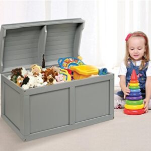 Hardwood Safety Hinge Barrel Top Toy Storage Chest