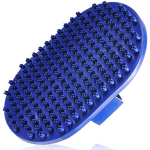 Dog Grooming Brush - Dog Bath Brush - Cat Grooming Brush - Dog Washing Brush - Rubber Dog Brush - Dog Hair Brush - Dog Shedding Brush - Pet Shampoo Brush for Dogs and Cats with Short or Long Hair