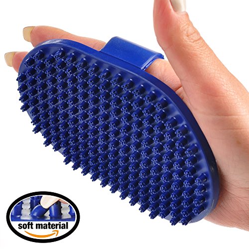 Dog Grooming Brush - Dog Bath Brush - Cat Grooming Brush - Dog Washing Brush - Rubber Dog Brush - Dog Hair Brush - Dog Shedding Brush - Pet Shampoo Brush for Dogs and Cats with Short or Long Hair