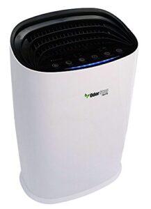 odorstop hepa air purifier with h13 hepa filter, active carbon, multi-speed, sleep mode and timer (osap3600, bright white)