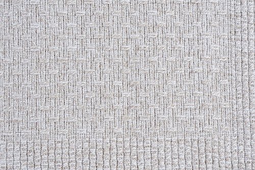 Largo Modern Solid Cream Rectangle Easy-Care Indoor/Outdoor Area Rug, 5' x 7'