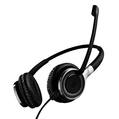 Sennheiser SC 665 USB (507257) - Double-Sided Business Headset | UC Optimized and Skype for Business Certified | For Mobile Phone, Tablet, Softphone, and PC (Black)