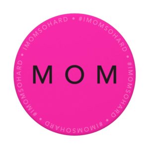 IMOMSOHARD MOM (Black) PopSockets Stand for Smartphones and Tablets PopSockets PopGrip: Swappable Grip for Phones & Tablets