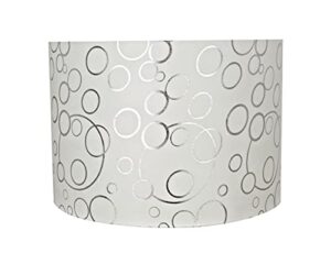 aspen creative 31163 transitional drum (cylinder) shaped spider construction lamp shade in white, 16" wide (16" x 16" x 11")